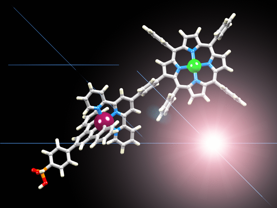 Ruthenium-porphyrin based light-absorption and energy transfer module.